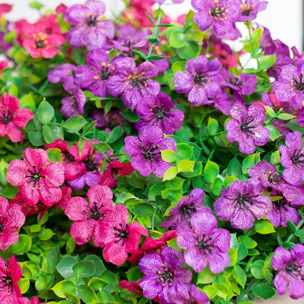 14" Silk Daisy with Eucalyptus 12 Bundles- Purple Pink - HyeFlora