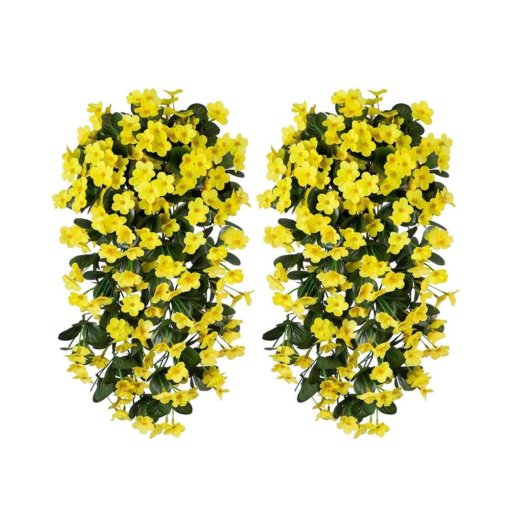 Faux Silk Orchid Vines Hanging or Potted, Outdoor Decor - 19"/ 35" - HyeFlora