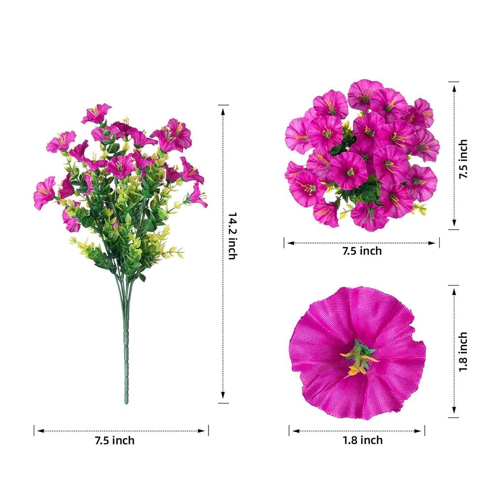 Silk Morning Glory With Eucalyptus Stems - 15‘’ - HyeFlora