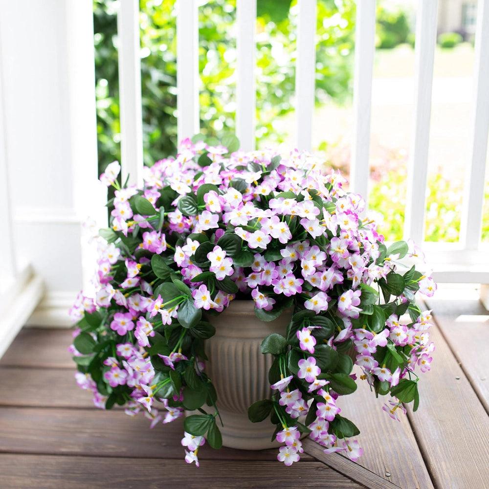 Faux Silk Orchid Vines Hanging or Potted, Outdoor Decor - 19"/ 35" - HyeFlora