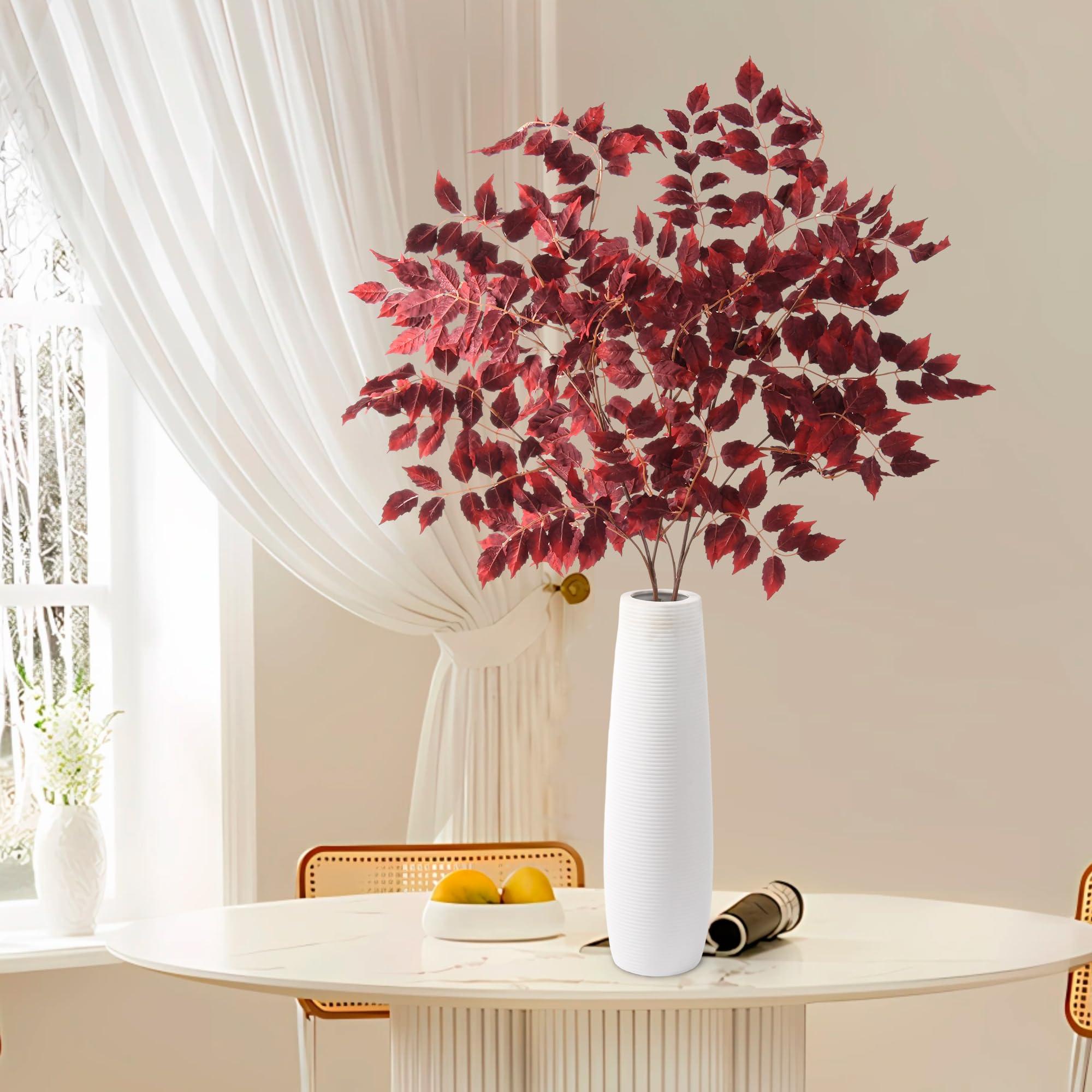 2 Stems Of Artificial Greenery Plants Fake Leaves - 45" - HyeFlora