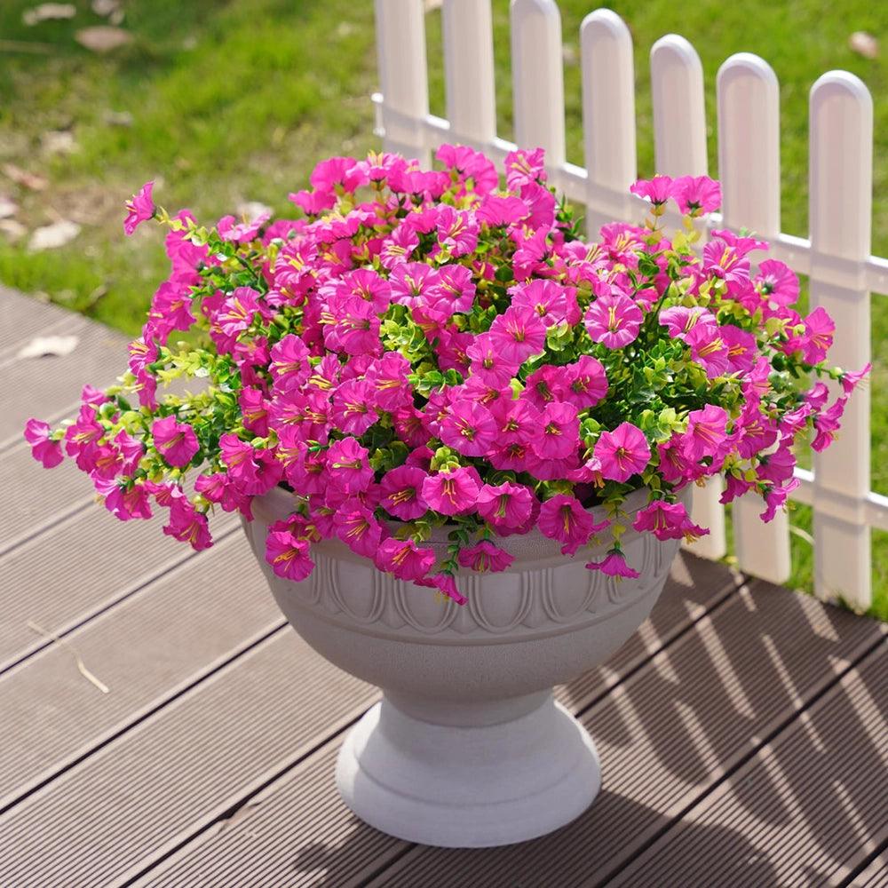 Silk Morning Glory With Eucalyptus Stems - 15‘’ - HyeFlora