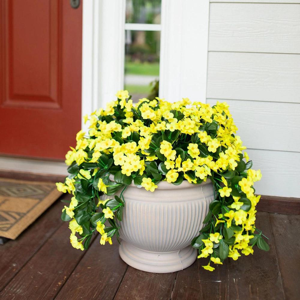 Faux Silk Orchid Vines Hanging or Potted, Outdoor Decor - 19"/ 35" - HyeFlora