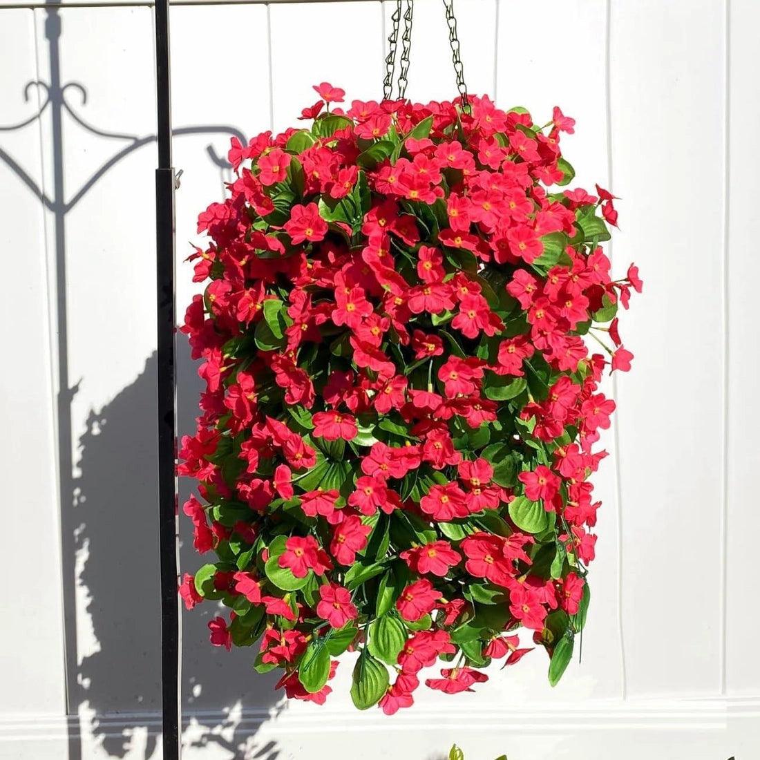 orchid hanging plant Artificial Silk Orchids Hanging Basket