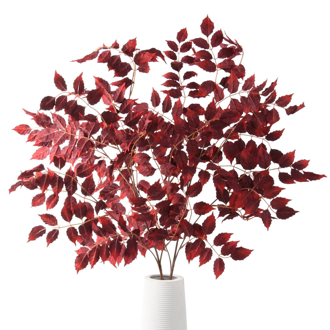 2 Stems Of Artificial Greenery Plants Fake Leaves - 45" - HyeFlora