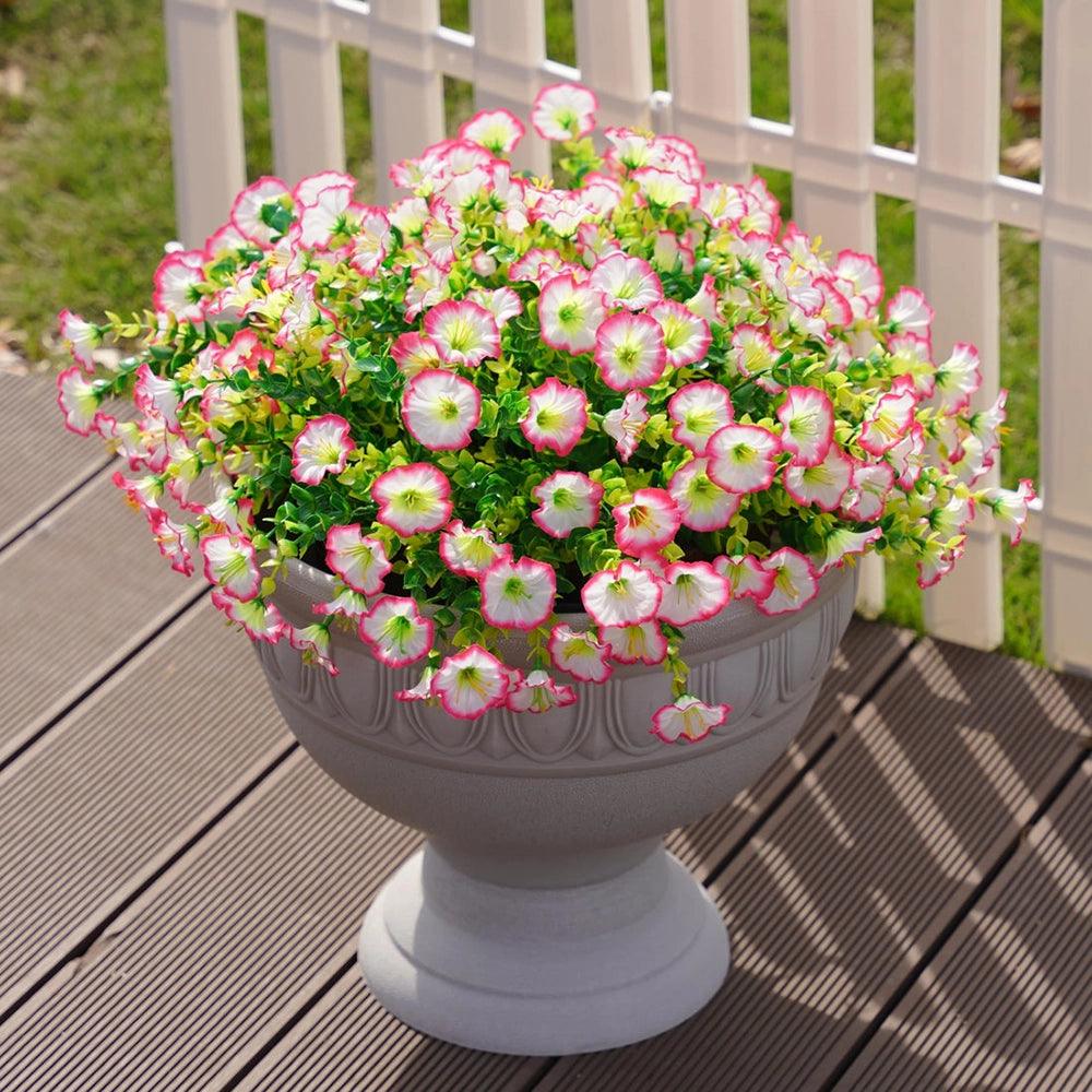 Silk Morning Glory With Eucalyptus Stems - 15‘’ - HyeFlora