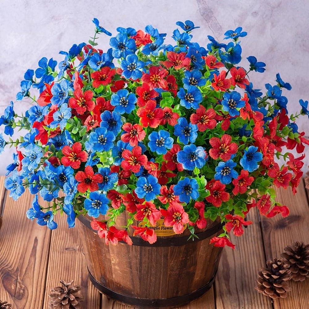 Faux Silk Daisy Flowers With Eucalyptus Stem - 14" inches - HyeFlora