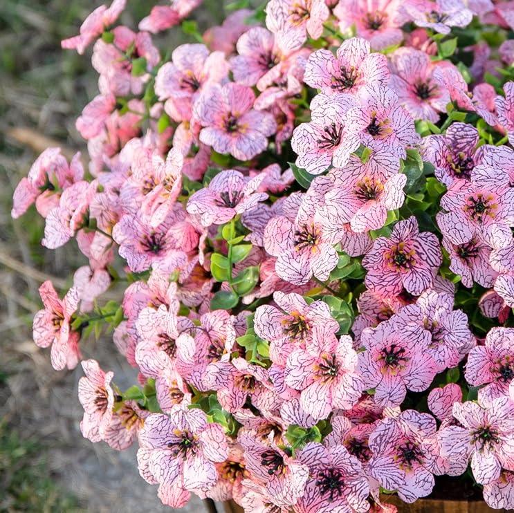 14" Artificial Daisy Mums With Eucalyptus Stems - Pink Flowers