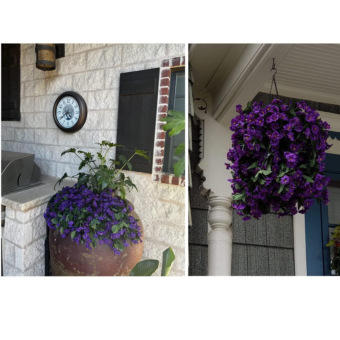 19" Faux Silk Morning Glory Vines 2PCS - Purple - HyeFlora