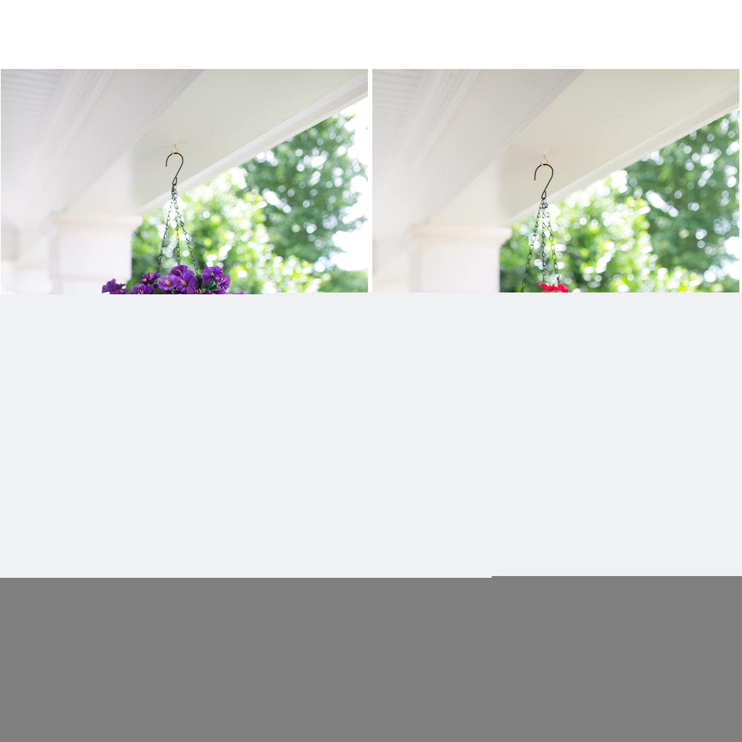 19"Faux Silk Morning Glory Vines 2PCS - White - HyeFlora