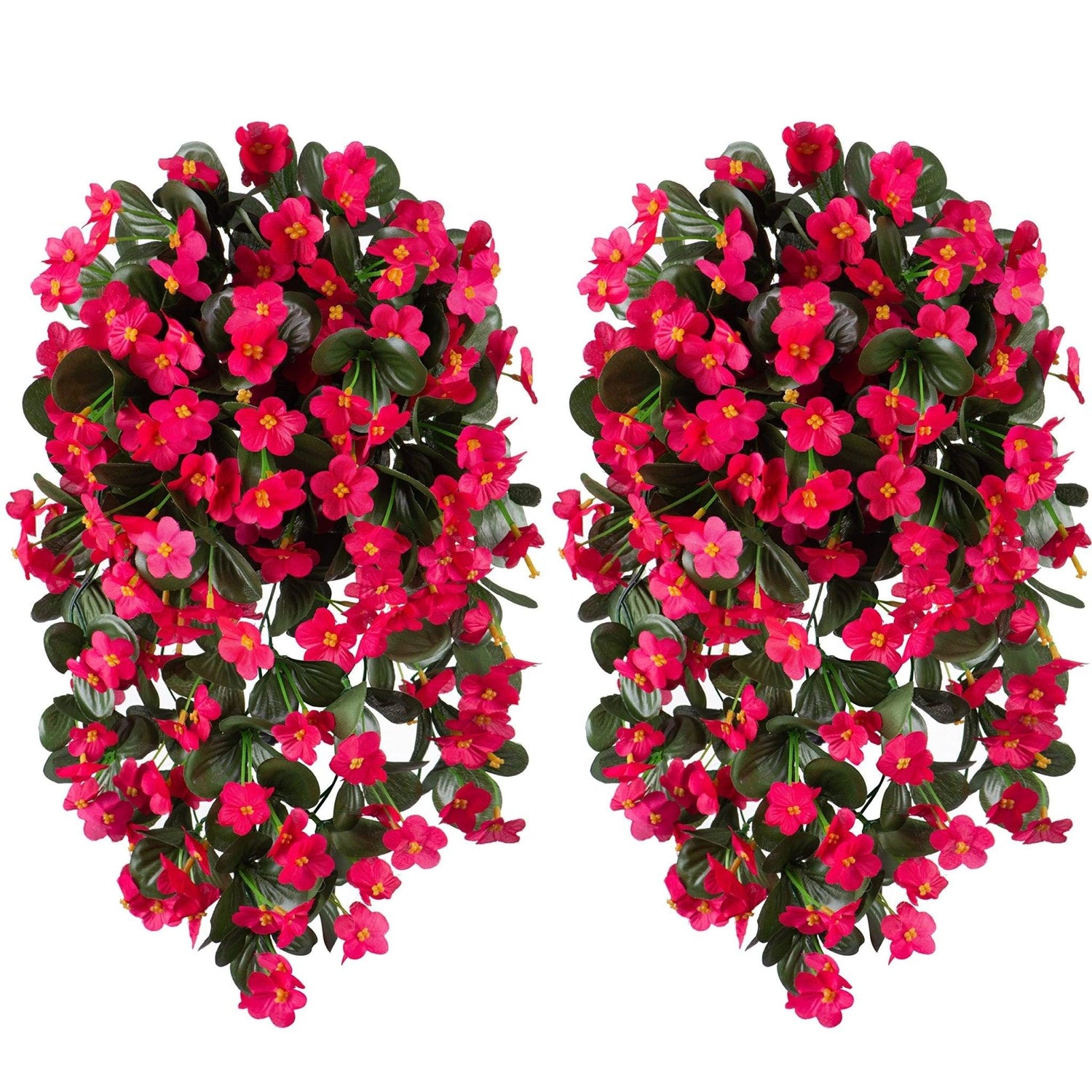 19" Faux Silk Orchid Vines 2PCS - Hot Pink - HyeFlora
