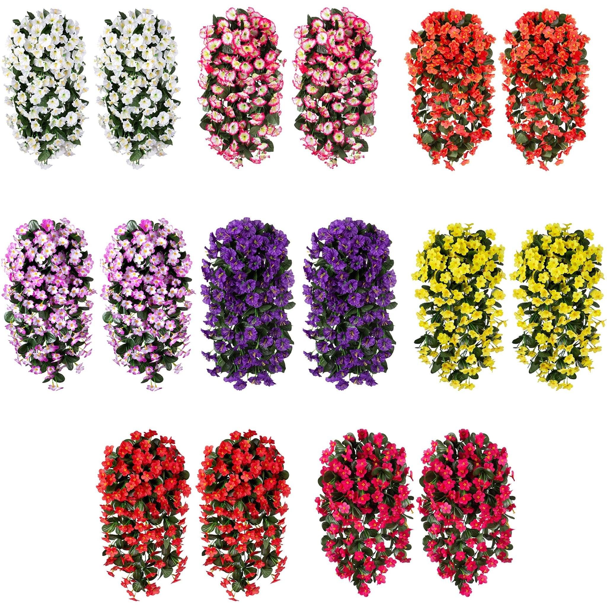 19" Faux Silk Orchid Vines 2PCS - Hot Pink - HyeFlora