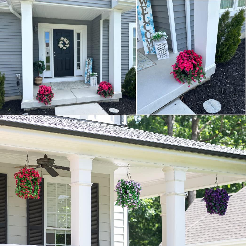 19" Faux Silk Orchid Vines 2PCS - Orange - HyeFlora