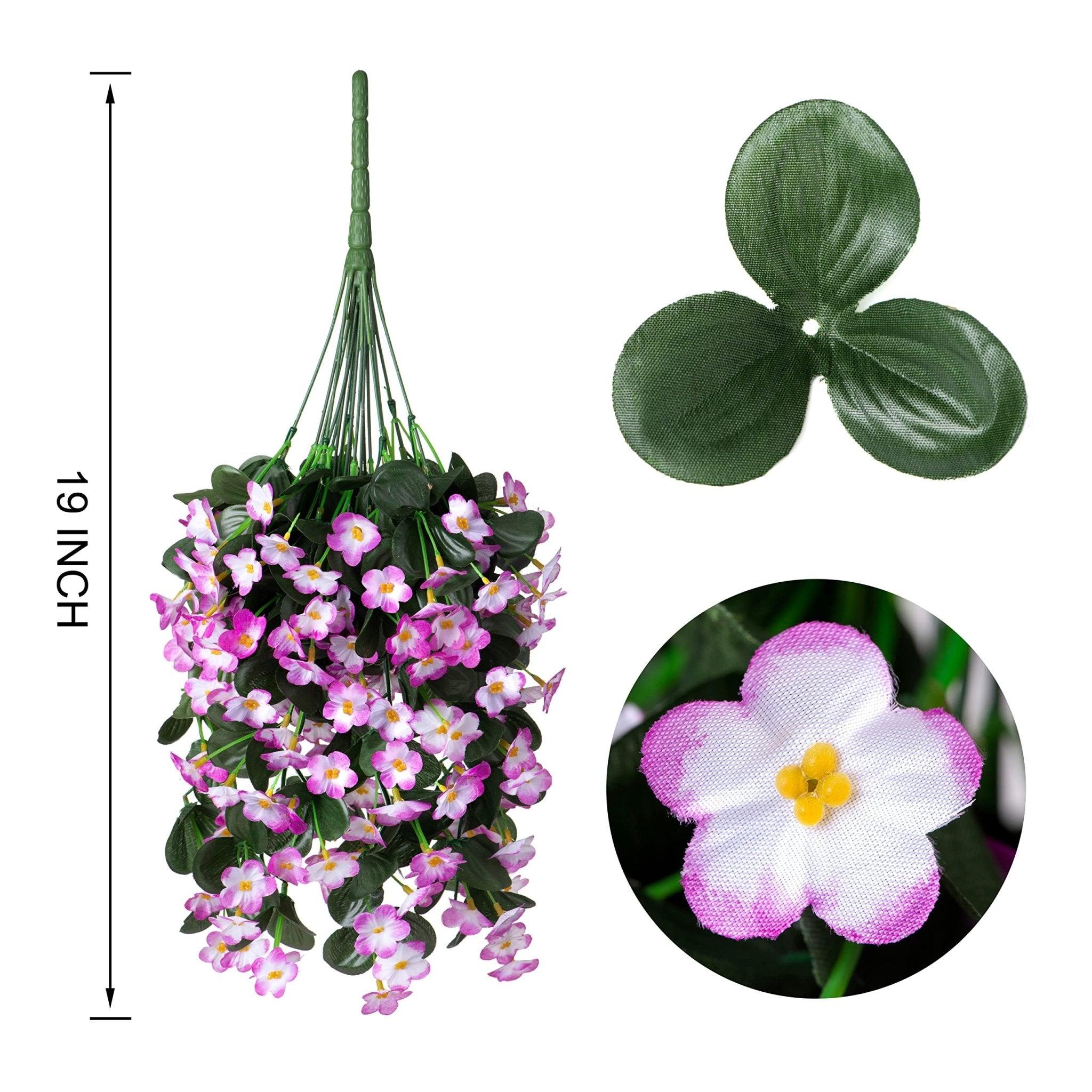 19" Faux Silk Orchid Vines 2PCS - Violet - HyeFlora