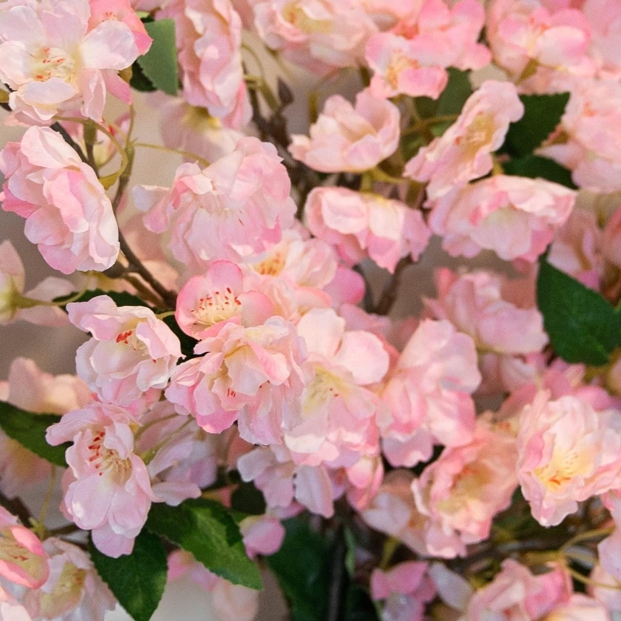 35” Faux Silk Cherry Blossom Branches 3pcs - Pink - HyeFlora