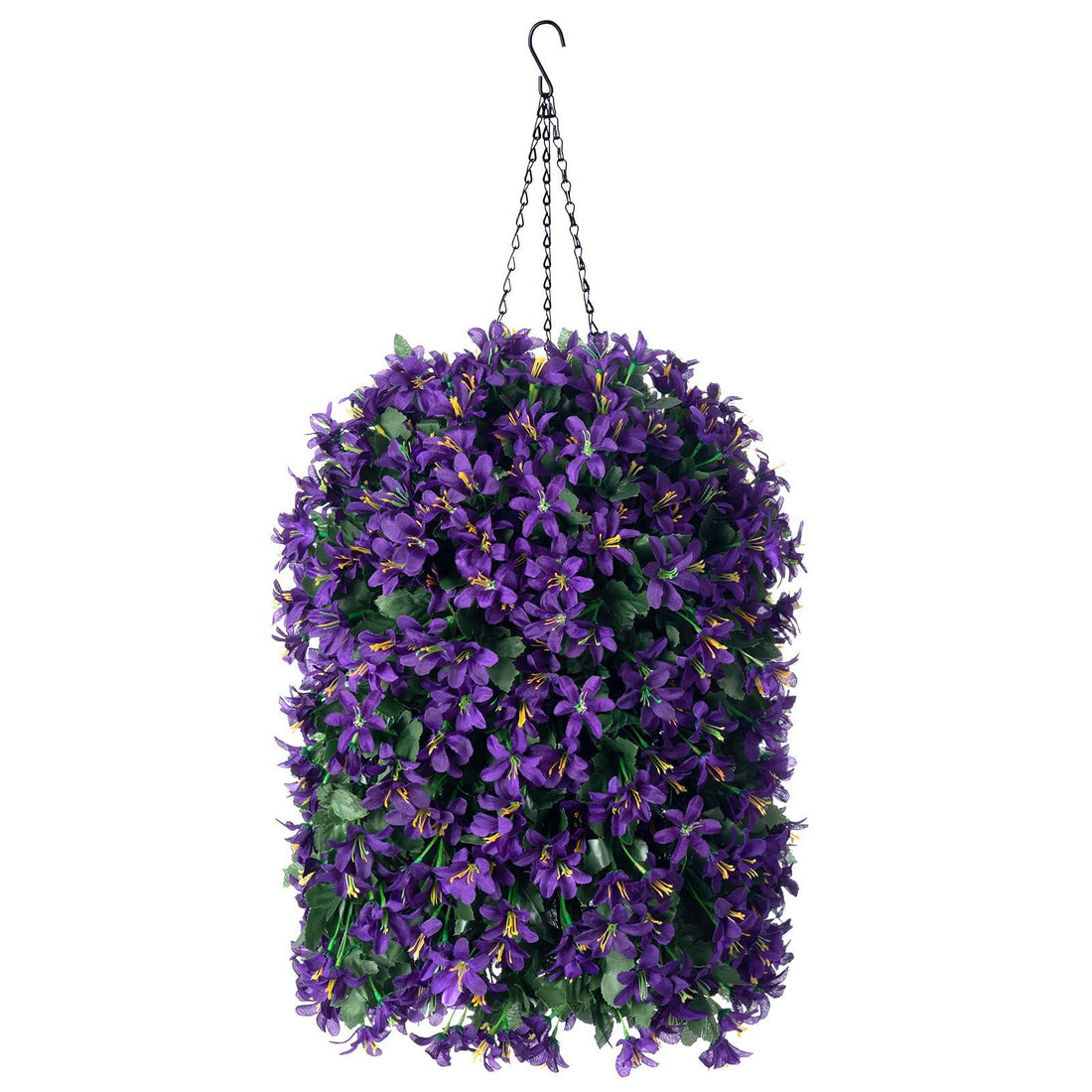Outdoor Porch Decor Faux Silk Realistic UV Resistant Purple Long Vines for Patio Balcony Yard Home - HyeFlora