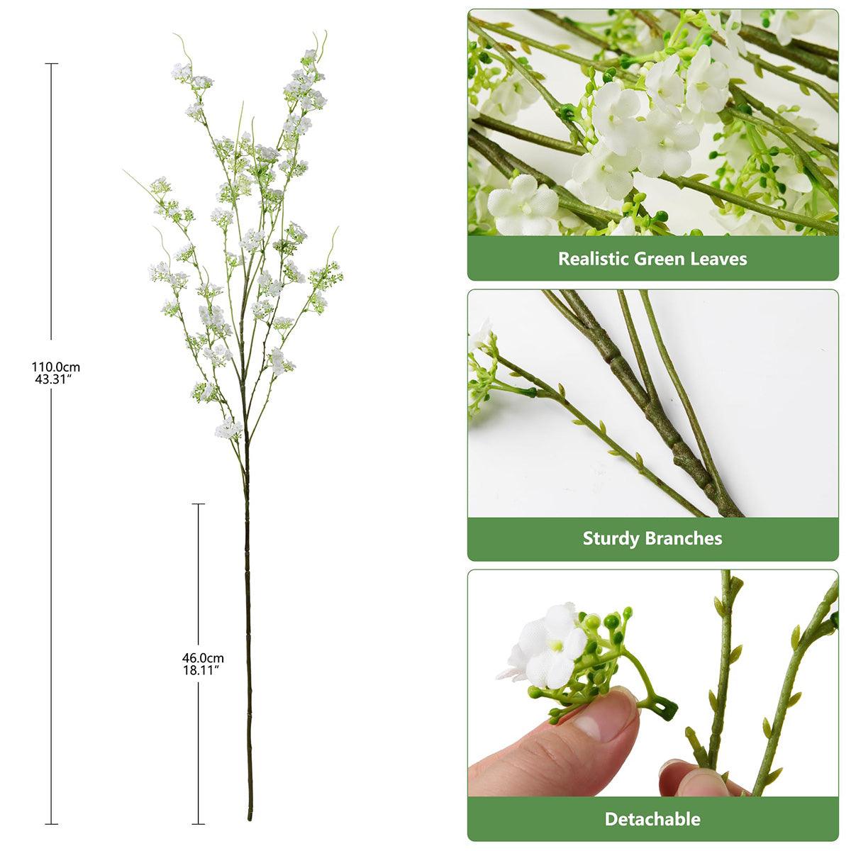 Artificial Snow Willow Branches - 43&quot; - HyeFlora