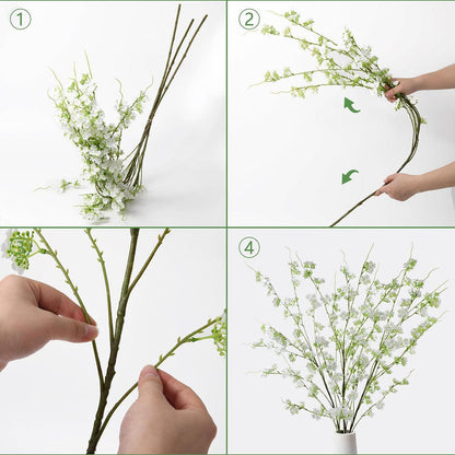 Artificial Snow Willow Branches - 43&quot; - HyeFlora