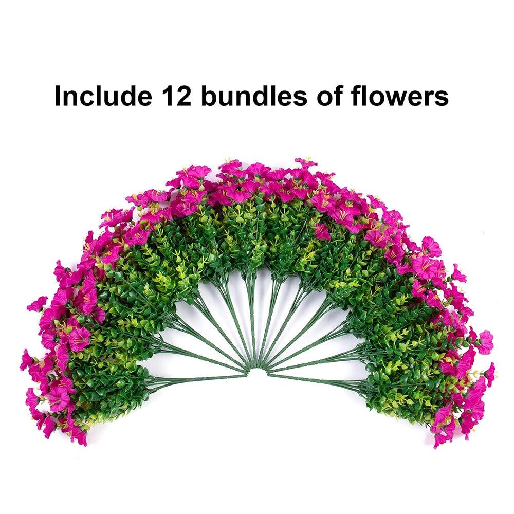 Silk Morning Glory With Eucalyptus Stems - 15‘’ - HyeFlora
