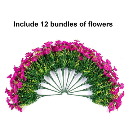 Silk Morning Glory With Eucalyptus Stems - 15‘’ - HyeFlora