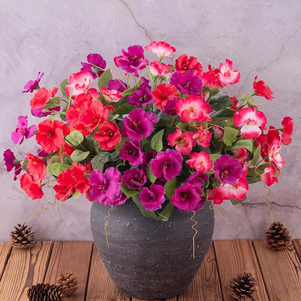 Artificial Silk Hibiscus Flowers 6 Bundles Outdoor Flowers - 16‘’ 6 Colors - HyeFlora