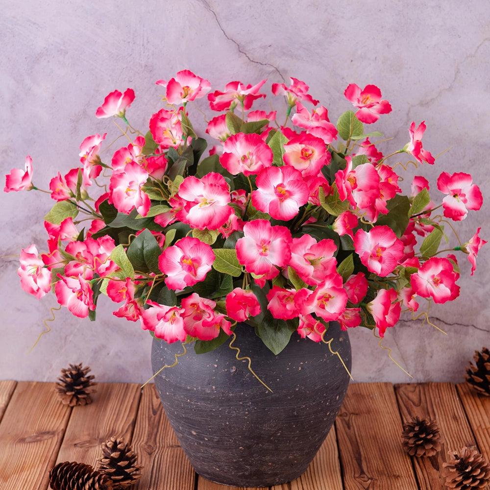 Artificial Silk Hibiscus Flowers 6 Bundles Outdoor Flowers - 16‘’ 6 Colors - HyeFlora
