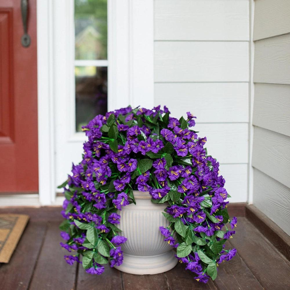planting morning glories in pots Silk Morning Glory Artificial Hanging Flowers and Plants Outdoor Decor Collections – HyeFlora
