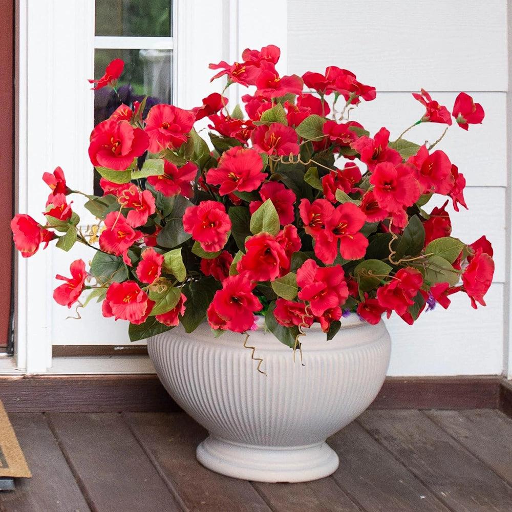 Artificial Silk Hibiscus Flowers 6 Bundles Outdoor Flowers - 16‘’ 6 Colors - HyeFlora