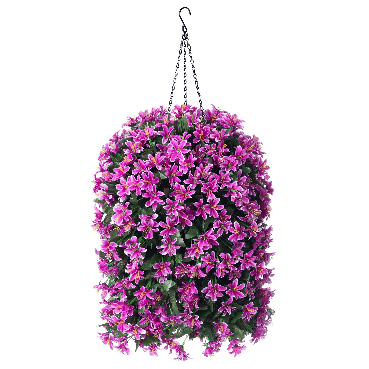 Outdoor Porch Decor Faux Silk Realistic UV Resistant Purple Long Vines for Patio Balcony Yard Home