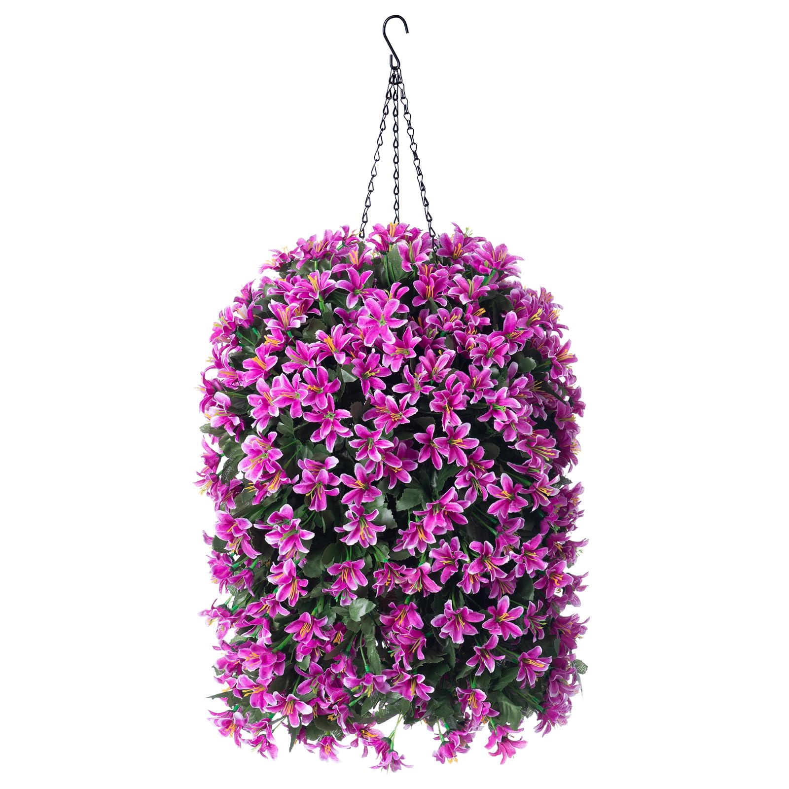 Outdoor Porch Decor Faux Silk Realistic UV Resistant Purple Long Vines for Patio Balcony Yard Home