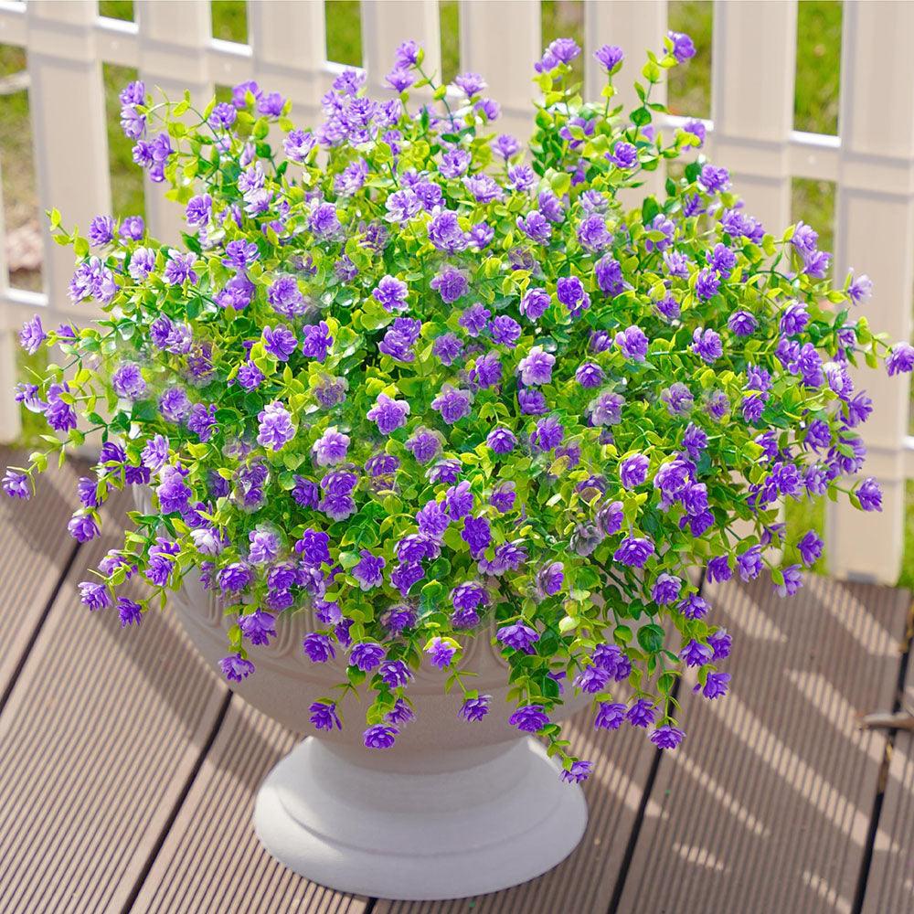Artificial Lotus Flowers And Eucalyptus Stems Bushes 12 Bundles - 15‘’ - HyeFlora