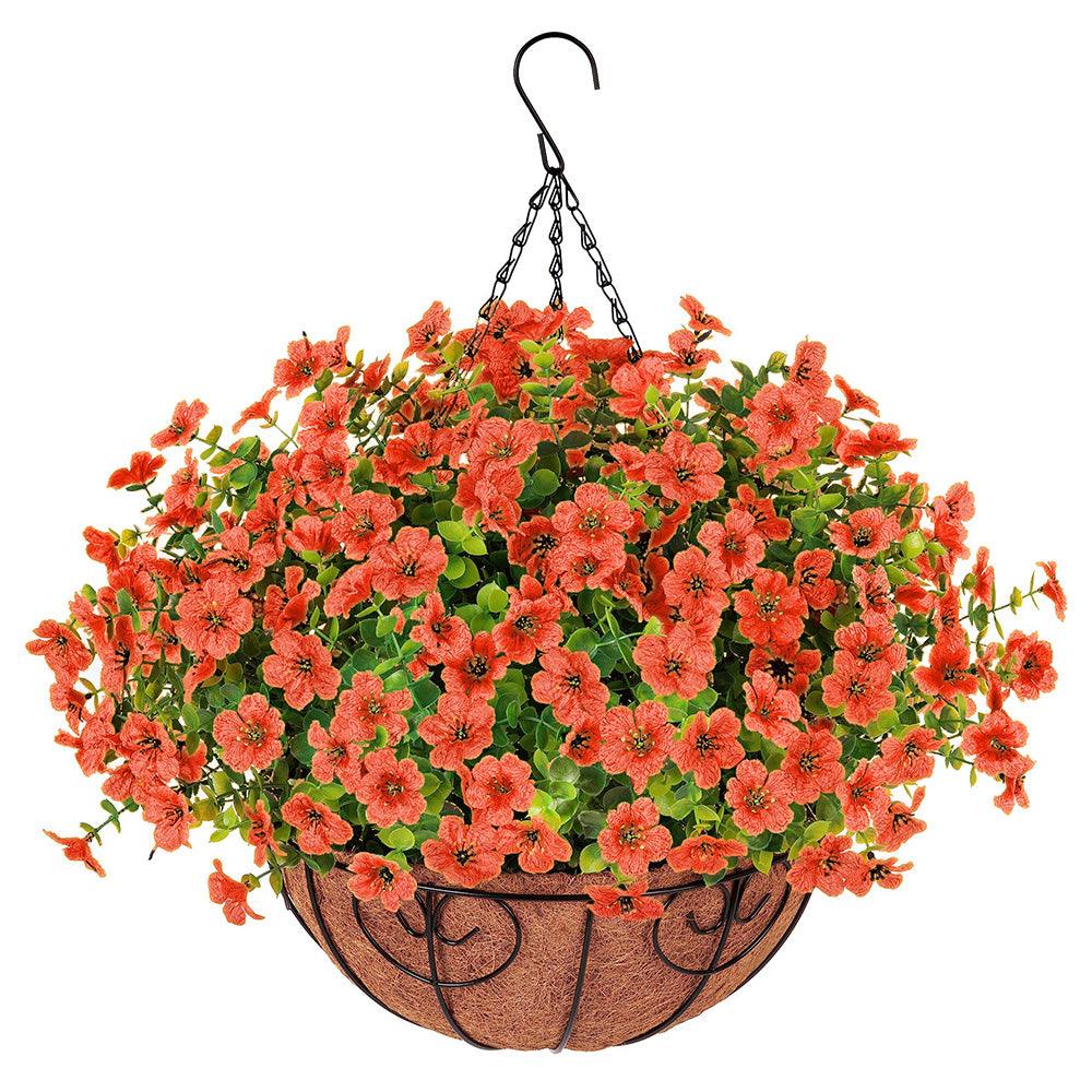 Silk Daisy Mums With Hanging Basket - 16&quot; - HyeFlora