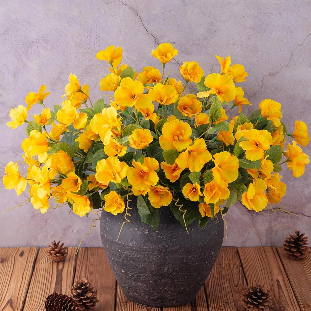 Artificial Silk Hibiscus Flowers 6 Bundles Outdoor Flowers - 16‘’ 6 Colors - HyeFlora
