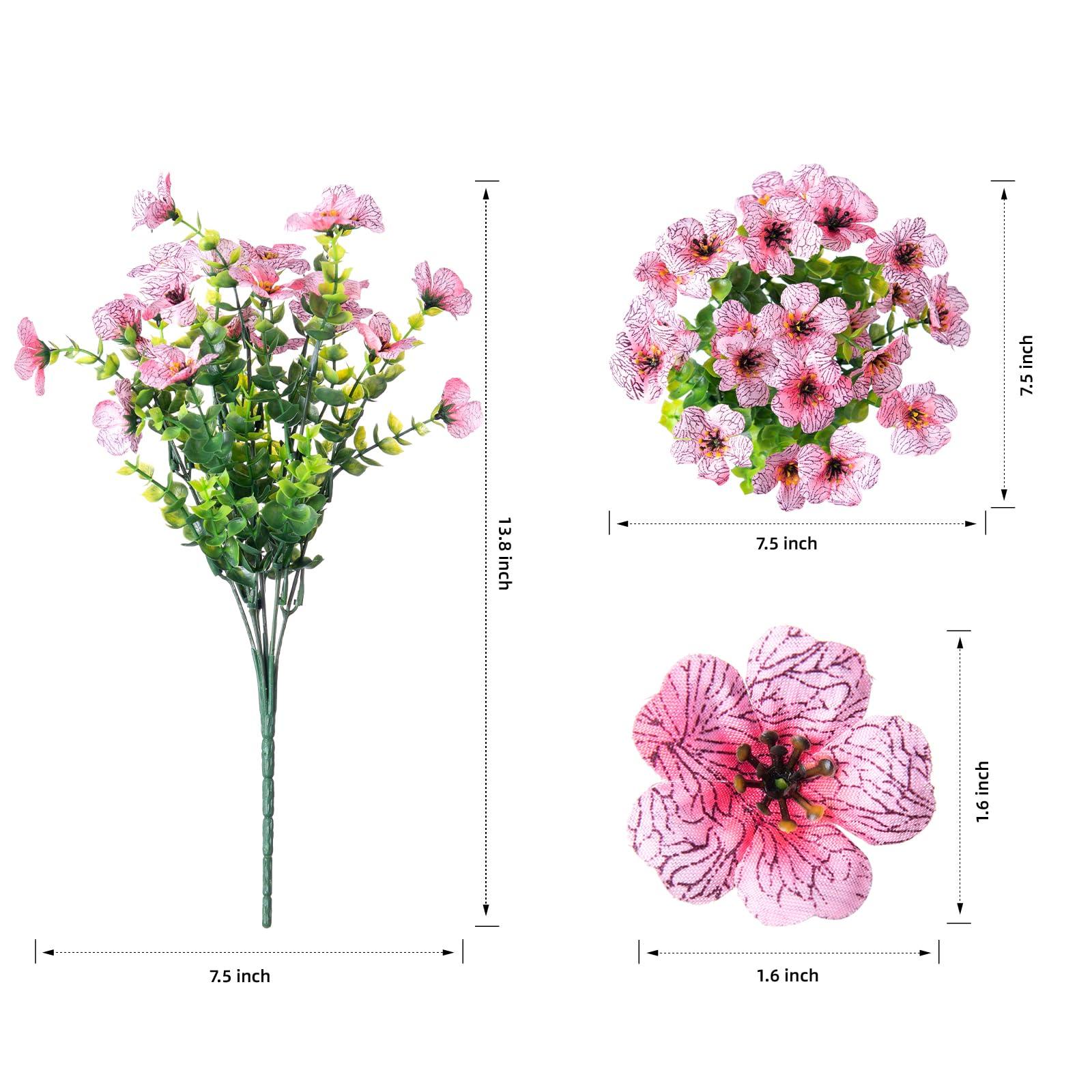 14&quot; Silk Daisy with Eucalyptus 12 Bundles- Pink - HyeFlora