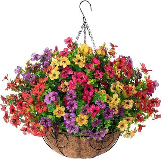 Outdoor Artificial Flowers Hanging Baskets – HyeFlora