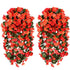 19" Faux Silk Orchid Vines 2PCS - Orange - HyeFlora