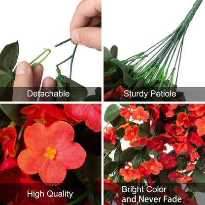 19&quot; Faux Silk Orchid Vines 2PCS - Orange - HyeFlora
