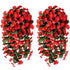 19" Faux Silk Orchid Vines 2PCS - Red - HyeFlora