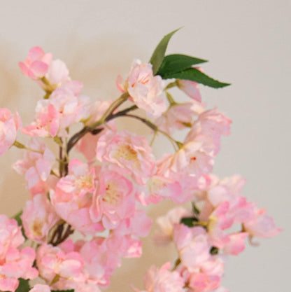 35” Faux Silk Cherry Blossom Branches 3pcs - Pink - HyeFlora