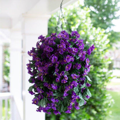 morning glory hanging basket silk plant Morning Glory Hanging Basket Silk Flowers
