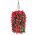35" Faux Silk Orchid with Hanging Basket- Red - HyeFlora