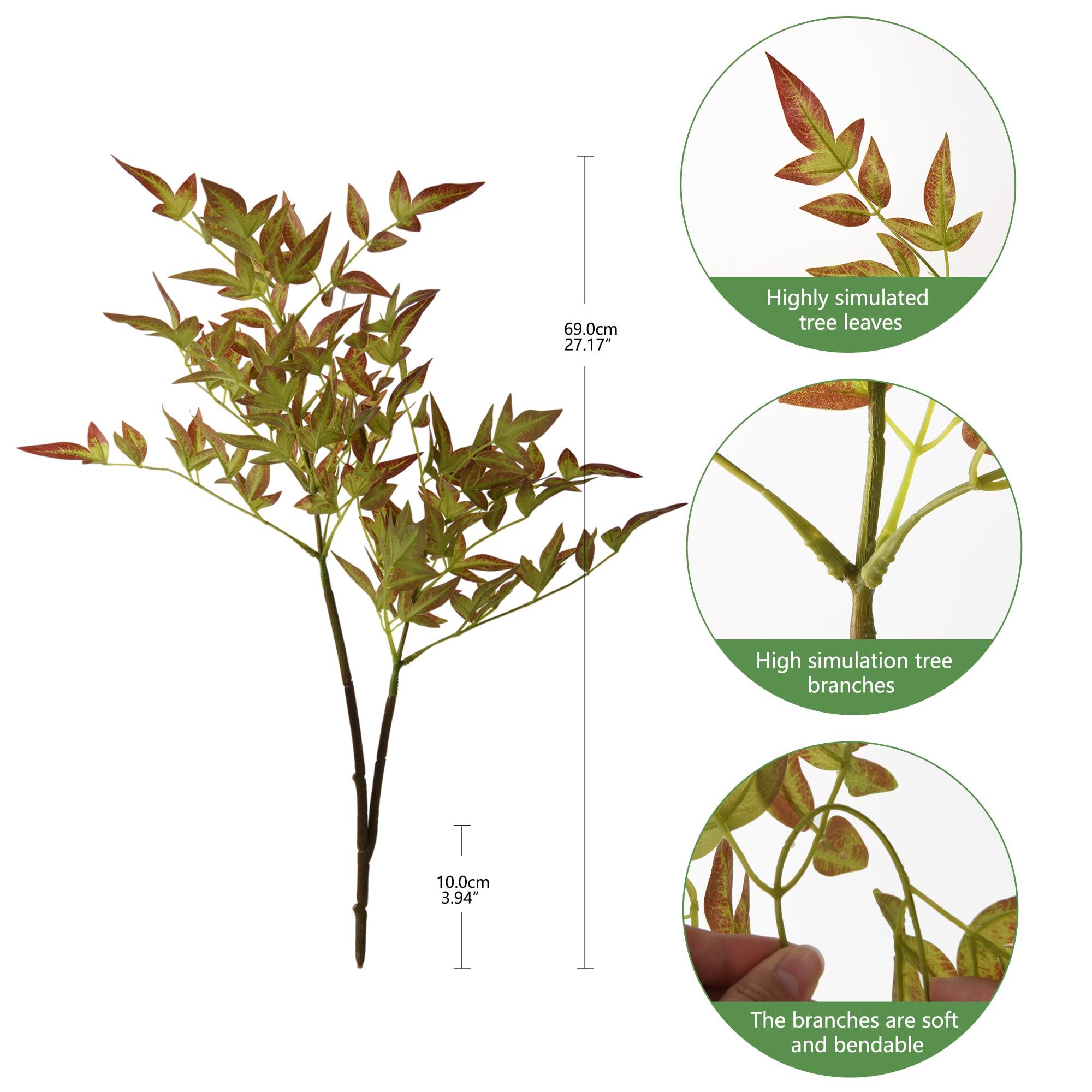 Artificial Faux Italian Ruscus Greenery Stems Branches 2PCS Fall - 27&quot; - HyeFlora