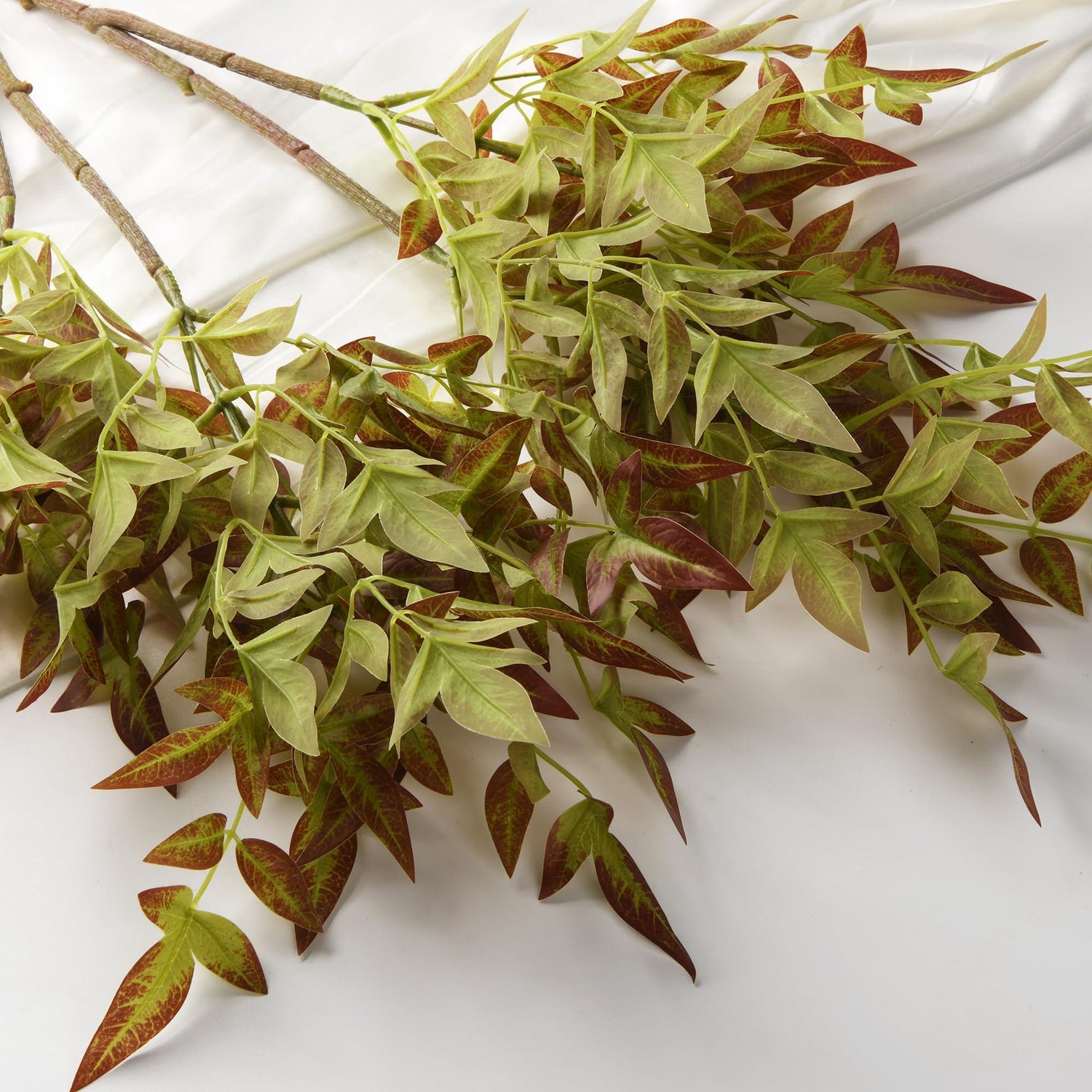 Artificial Faux Italian Ruscus Greenery Stems Branches 2PCS Fall - 27&quot; - HyeFlora